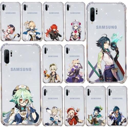 Anime genshin impact Phone Case Transparent for Samsung s9 s10 s20 Huawei honor P20 P30 P40 xiaomi note mi 8 9 pro lite plus