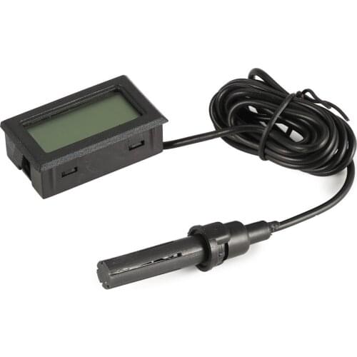 Mini Electronics Thermometer Hygrometer Temperature Humidity Meter Detector Tester with Line 1.5m Probe for Aquarium Household