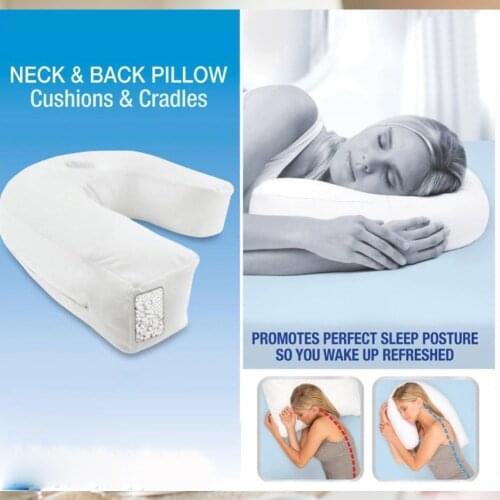 Side Sleeper Cotton Pillow Pregnancy Pillow Cushion Neck & Back Pillow Hold Neck Spine Inflatable Memory Foam Orthopedic Pillow