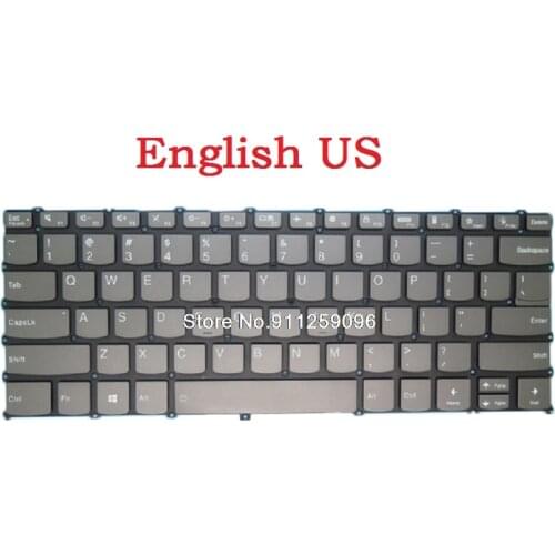 Laotop Keyboard For Lenovo English US SN20M85221 V192320BS1-US PR4SB-US PK132UZ3A00 PK131RM4C00 With Backlit Gray New