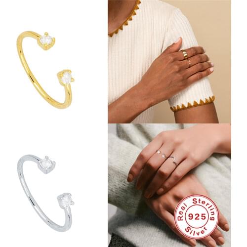 Canner 100% 925 Sterling Silver Finger Rings For Women Break Line Wrapping Rings Charm Rings Wedding Jewelry Bague anillo W5