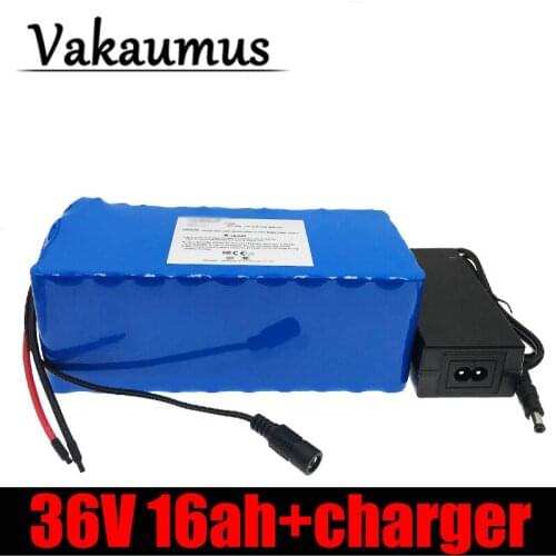 Vakaumus 36V Lithium Battery 16ah 10S 6P 18650 Pack 16000mah With 25A BMS And 42 V Charger For Electric Bicycles, Scooters, Etc