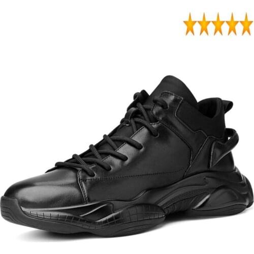 Casual Genuine 2021 Men Fleece Warm Round Toe Footwear High Quality Lace Up Comfort Fashion Luxury Leather Shoes