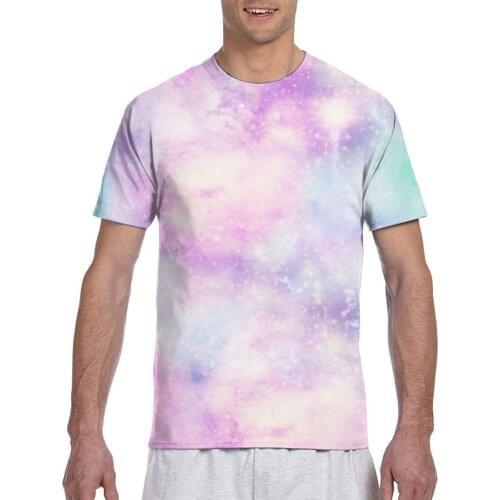 2020 Mens T shirts Fashion New Summer Sleeve T-shirt Casual Unicorn Colours Galaxy Universe Print Tshirt For Man Full Printed