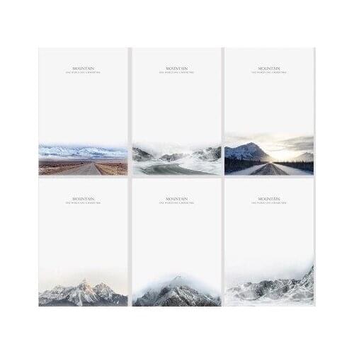 Snow Mountain Canvas Nordic Posters Prints Landscape Scandinavian Style Wall Art Painting Decoration Pictures for Living Room