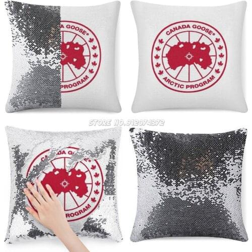 Goose Sequin Pillowcase Magical Cushions Cover 40X40cm Mermaid Canada Country Canada World Diamond Outdoor Adventure Houdini
