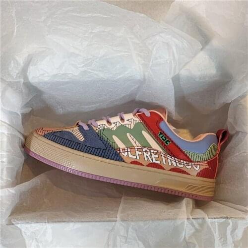 2021 New Fashion Womens Canvas Shoes for Spring and Autumn Mixed Colors Retro Breathable Air Mesh Females Flat Casual Shoes