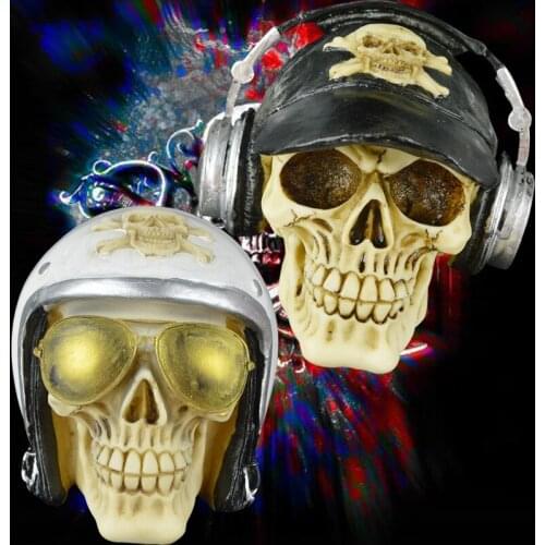 New Arrive 1pcs/lot Horror Props Creative Skeleton Halloween Decoration Skull Ghost Resin Bar Dec for Party Supplies Ornament