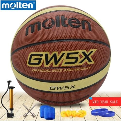 Original Molten GW5X GW6X GW7X Indoor Outdoor Mens Basketball Ball PU Materia Size5, 6,7 Basketball Free With Net Bag+ Needle