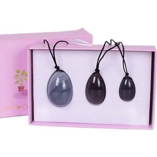 Natural Agate Jade Egg Yoni Ball Set Gift Boxes Massage Tool Gemstone Kegel Exercise Health Vaginal Muscle Crystal Stone Tool