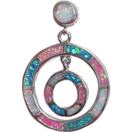 Generous Multicolor Fire Opal Fashion Jewelry Unisex Pendant Necklace