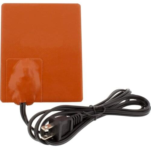 Silicone Heater Pad Car Battery Heater Pad Engine Block Heater Pad Oil Pan Heater Pad, 4x5 Inch – 120V 250 Watt