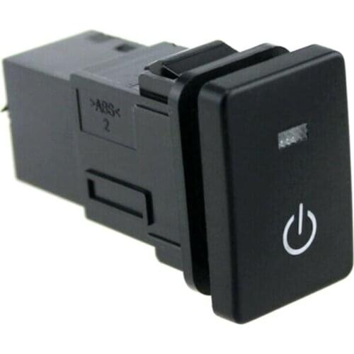 Blue LED Power Lights Push Button Switch Laser LED light self-lock self-reset button ON-OFF For Toyota Camry Prius Corolla