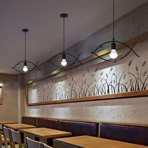 Nordic Modern loft hanging Nordic Small fish Pendant Lamp E27 LED Pendant lights for Kitchen Restaurant Bar living room bedroom