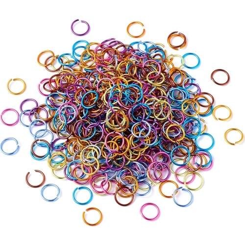 About 8500pcs 6mm 8mm 10mm Aluminum Open Jump Rings Split Ring Connectors Plated Link Loops for DIY Jewelry Making Necklace
