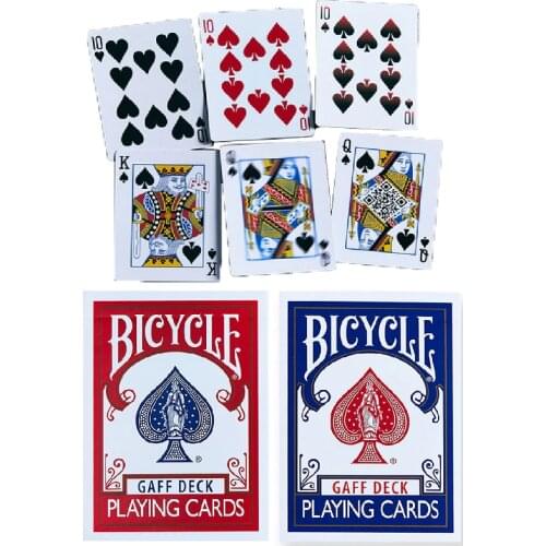 Bicycle Gaff Deck Playing Cards Red/Blue Rare Limited Poker Glory Magic Cards Special Props Close Up Magic Trick for Magician