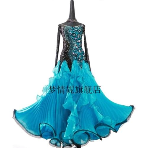 Ballroom dance performances skirt ballroom dance competition dresses Handmade Dance Dress/Standard