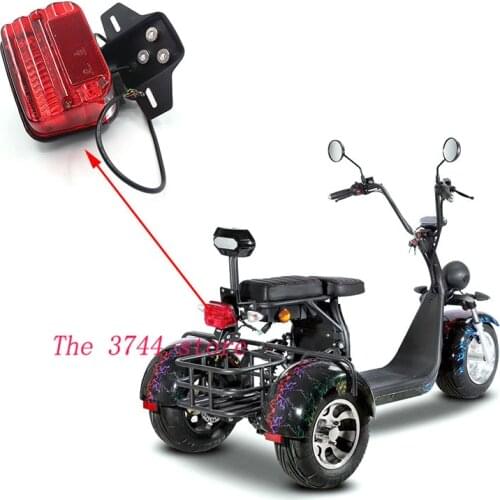 Taillight Night safety tail light, with Bracket suitable for Citycoco Electric scooter Chinese Halei Scooter Halley accessories