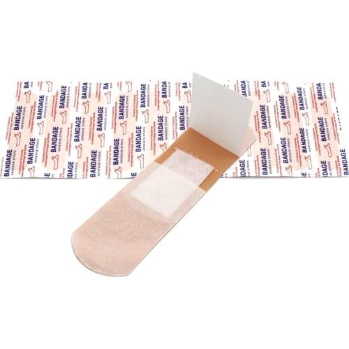 100PCS Band-Aids Waterproof Breathable Medical PE Waterproof Tape Hemostasis Adhesive Bandages First Cushion Adhesive Plaster