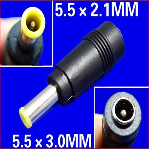 2pcs 5.5*2.1/5.5x2.1mm DC Power Jack Female Connector 5.0*3.0 Male connector for Samsung laptop power supply Free shipping