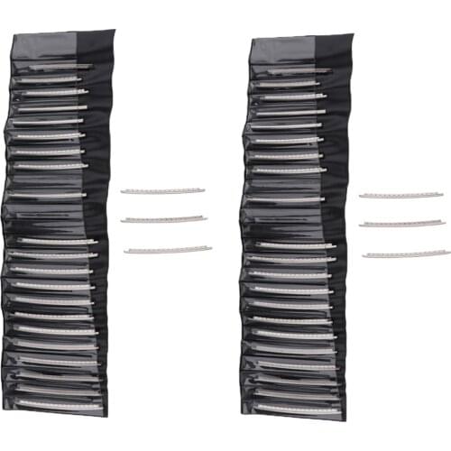 2 Pack Stainless Steel Electric Guitar 24 Fret Fretboard Fretwires Musical Instrument Accessory