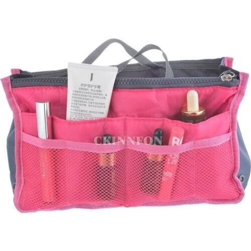 200Pcs/Lot Make Up Organizer Bag Women Men Casual Travel Bag Multi Functional Cosmetic Bag Handbag 12 Color