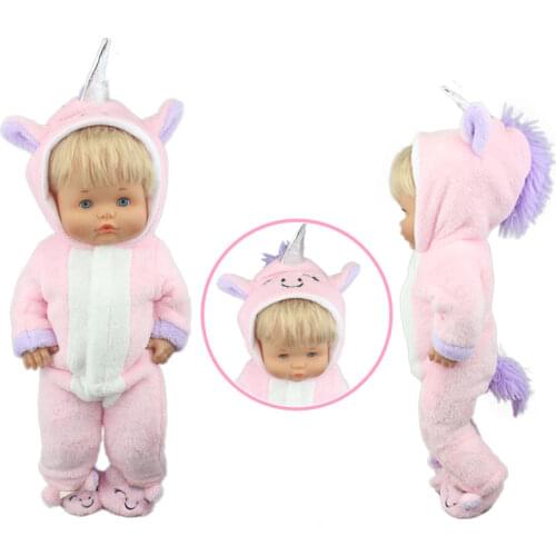 2020 Plush animal clothing Suit For 42 cm Nenuco Doll 17 Inches Baby Doll Clothes