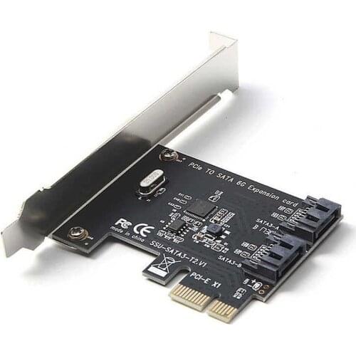 3 PACK - PCIE Pci-e to SATA 3.0 Internal 6Gbps 2-Port Expansion Controller Card Adapter