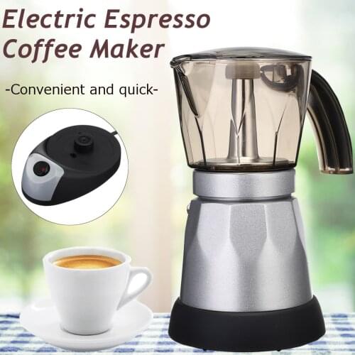 400W Espresso Italian Mocha Maker Coffee Percolators Electric Moka Pot Portable Electric Office Coffee Maker 110/220V EU/US Plug