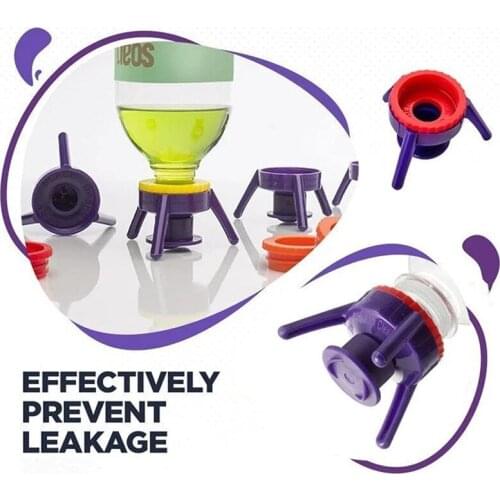 6Pcs/Set Plastic Gel Holder Bathroom Universal Bottle Caps Kitchen Seasoning Bottle Shower Cover Leakproof Shampoo Bottle Opener