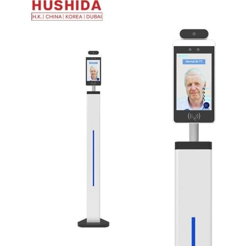 8 inch Body temperature testing instruments system face recognition with fever thermometer thermal camera for android