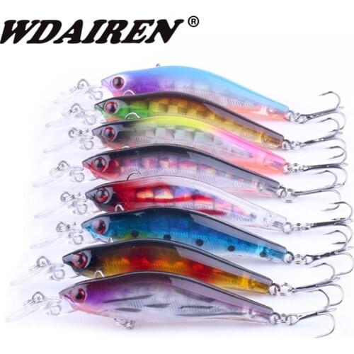 8Pcs/set Minnow Fishing Lure 8.5cm 6.5g Wobblers Crankbait Japan Artificiais Hard Bait Swimbait fishing tackle para pesca