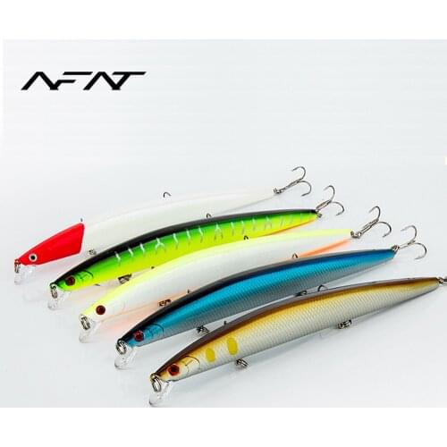 AFAT 1 pcs Floating Minnow Lure 17.6cm 22g Artificial Hard Bait Fishing Wobbler for Bass Trout