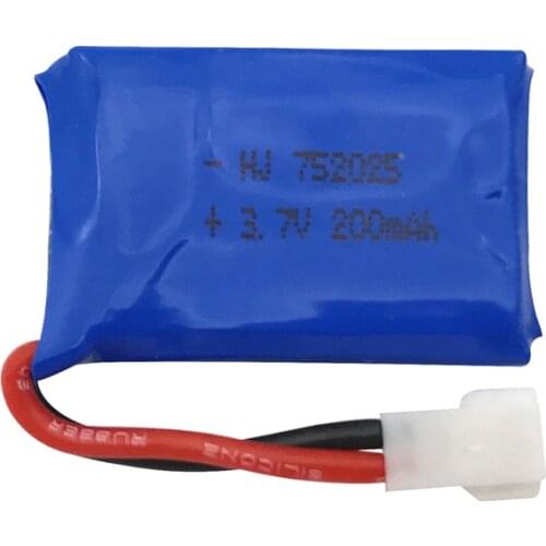 3.7V 200mAh For Syma X4 X11 X13 remote control plane aircraft battery 3.7V 200mAh lithium battery model aircraft 752025