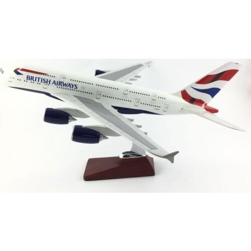 AIR PASSENGER PLANE 45CM A380 BRITISH AIRWAYS AIRCRAFT MODEL MODEL PLANE SIMULATION 45CM ALLOY CHRISTMAS TOYS GIFTS