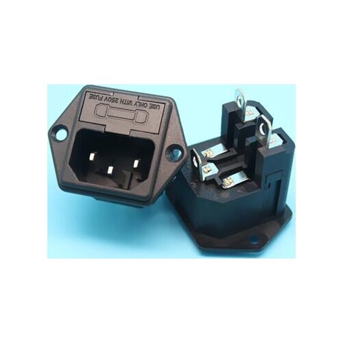 Free Shipping 10pcs/LOT Fuse type socket/ear AC-03 three-core fuse power socket 10A 15A 250V