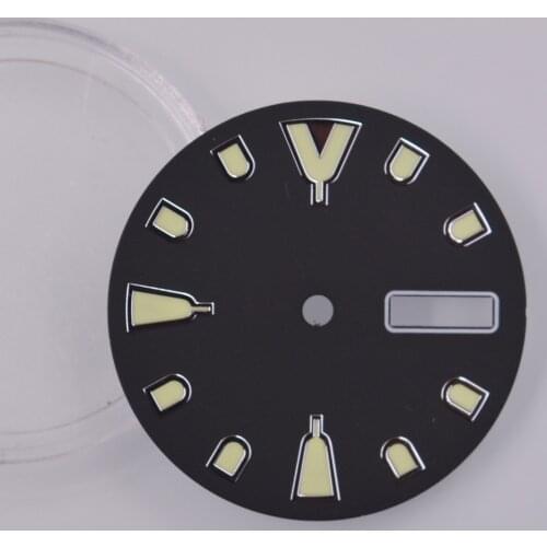 28.5MM C3 Green luminous sterile watch dial FIT NH36 NH36A Movement