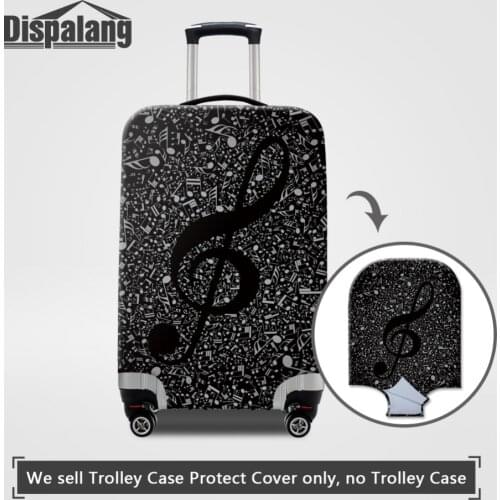 Dispalang Travel Luggage Protector Sheet Music Note Waterproof Elastic Luggage Covers for 18 to 30 Inch Trolley Suitcase Cover