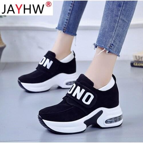 JAYHW Platform Wedge Heel Shoes Women Casual Vulcanized Shoes New Fashion Ladies Trainers Basket Femme Chunky Sneakers Woman