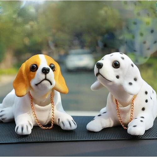 Doll Nodding Dog Shaking Head Resin Simulation Car Accessories Toy Car Cute Ornament Decoration Car Dog Dashboard H6L2