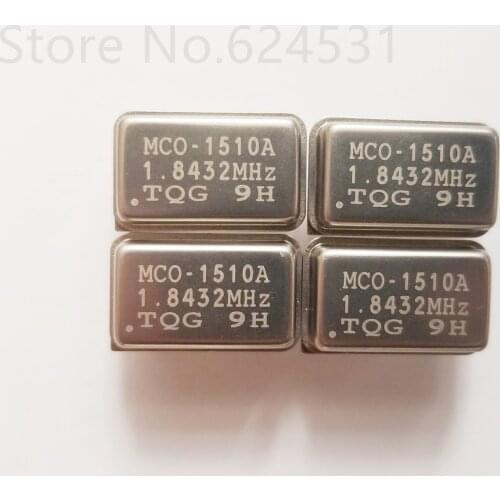 Crystal Oscillator 1.8432M 1.8432MHZ In-line Active Crystal OSC DIP-4 Rectangular Clock Vibration Full Size 5pcs