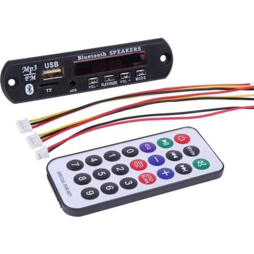 MP3 WMA WAV Wireless Bluetooth Decoder Board USB AUX 3.5MM with Remote for Car(Bluetooth 5.0)