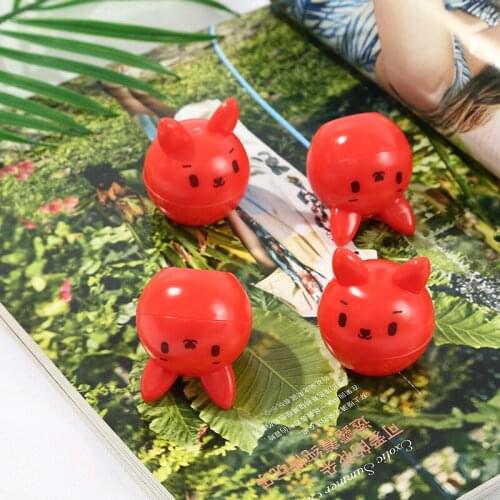 Cartoon Cute Rabbit Plant Lip Balm Natural Moisturizing Six-Color Fruit Flavor Multi-Select Children Universal