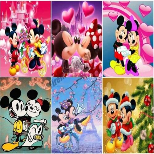 DIY Diamond Painting Disney Full Square/Round Diamond Embroidery Mosaic Gift Minnie Series Cross Stitch Kits Home Decor Handwork