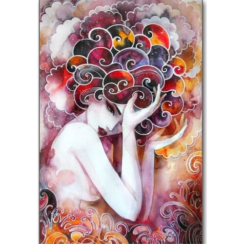 New Arrivals 5D DIY Full Round Diamond Painting Cartoon Girl 3D Embroidery Cross Stitch Rhinestone Mosaic Home Decor Art Y1313