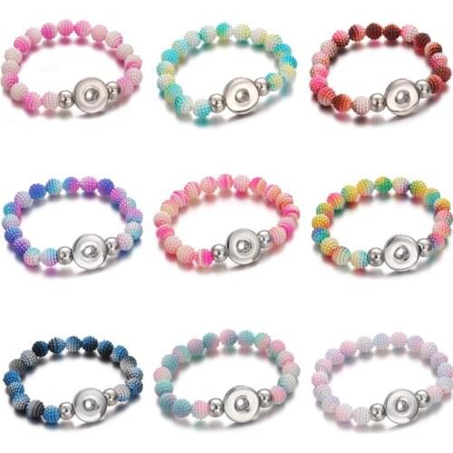 New Snap Bracelet High Quality Vintage Silver Plated 18mm Snap Bracelet Adjustable Size Chain Bracelet Watches Snap Jewelry