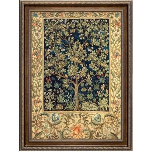 Oneroom New Lucky Tree Scenery Embroidery Needlework Crafts 14CT Unprinted DMC DIY Quality Cross Stitch Kits Handmade Arts Decor