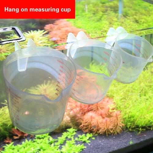 Aquarium 250ml 500ml 1000ml Plastic Cup Measuring Cup Hang On Bring Scale Container Fish Tank Plant