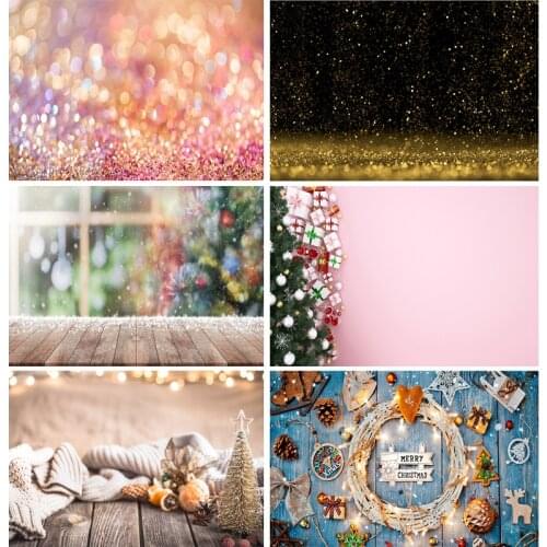 SHENGYONGBAO Art Fabric Christmas Theme Photography Backdrops Bokeh Snowflake Photo Background Studio Props 21527JPR- 03