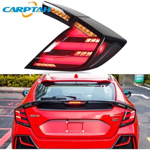 Car Styling Tail Lights Taillight For Honda Civic Type R 10th Hatchback 2016 2017 DRL+ Dynamic Turn Signal + Reverse + Brake LED
